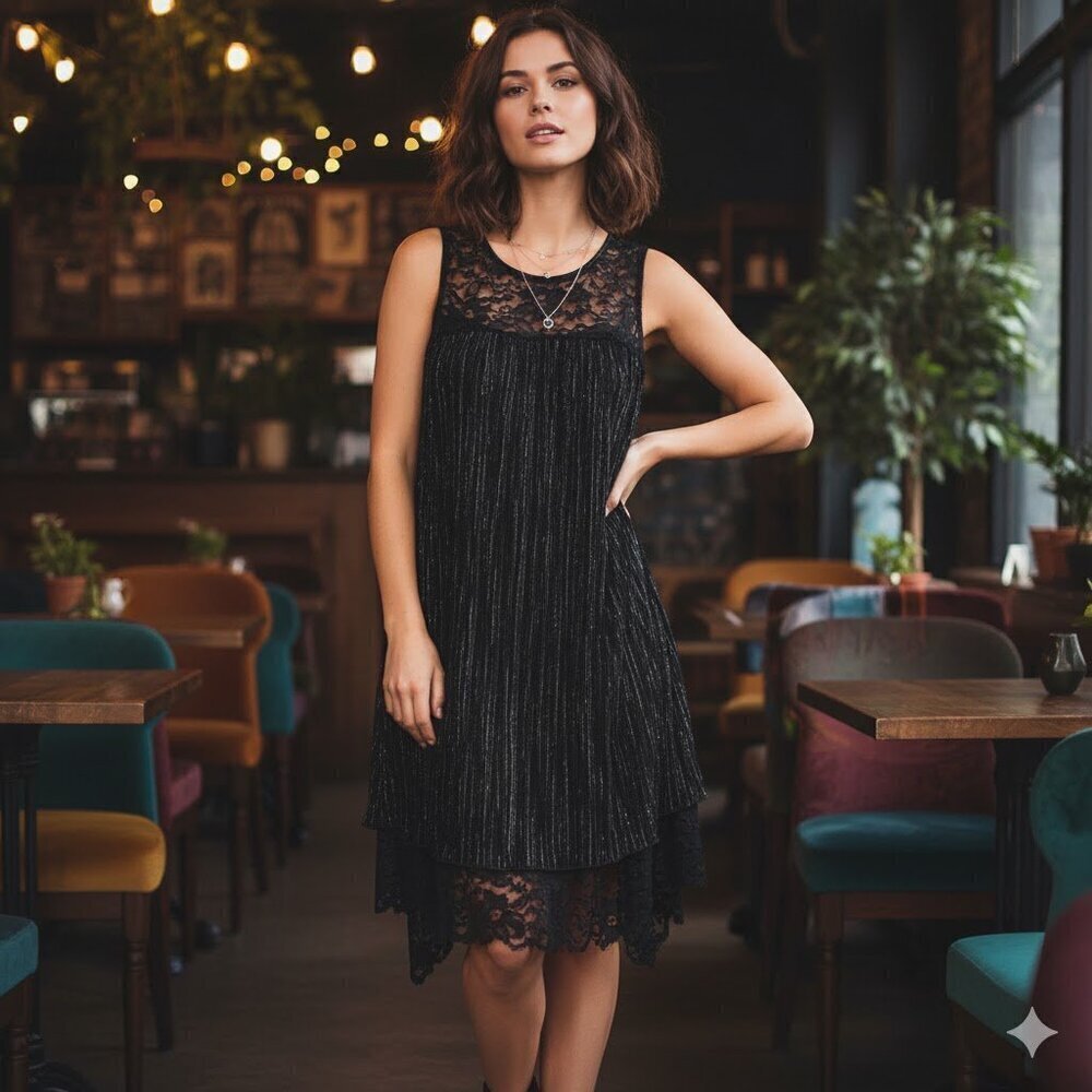 KIAH Small Black Sexy Lace dress